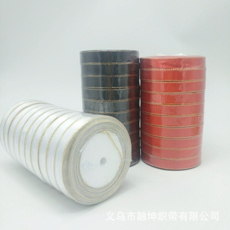 Ribbon 15Mm Phnom Penh Ribbon Big Red Black White Phnom Penh Ribbon Phnom Penh Bilateral Gold Ribbon - Image 2
