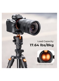 Portable Camera Tripod Stand Aluminum Alloy 62.99 Max. Height 17.64lbs Load Capacity Low Angle Photography Travel Tripod with Carrying Bag for DSLR Cameras - pzsku/Z87B2366F6B0A9D0FC9FDZ/45/_/1683168675/beebbfee-093a-4f54-adfa-4f3d58e621d1