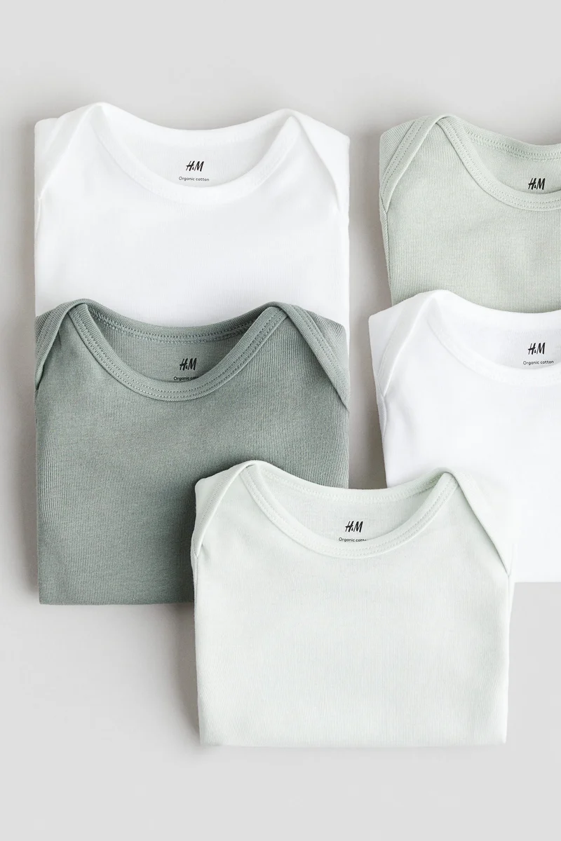 H&M 5-pack cotton bodysuits