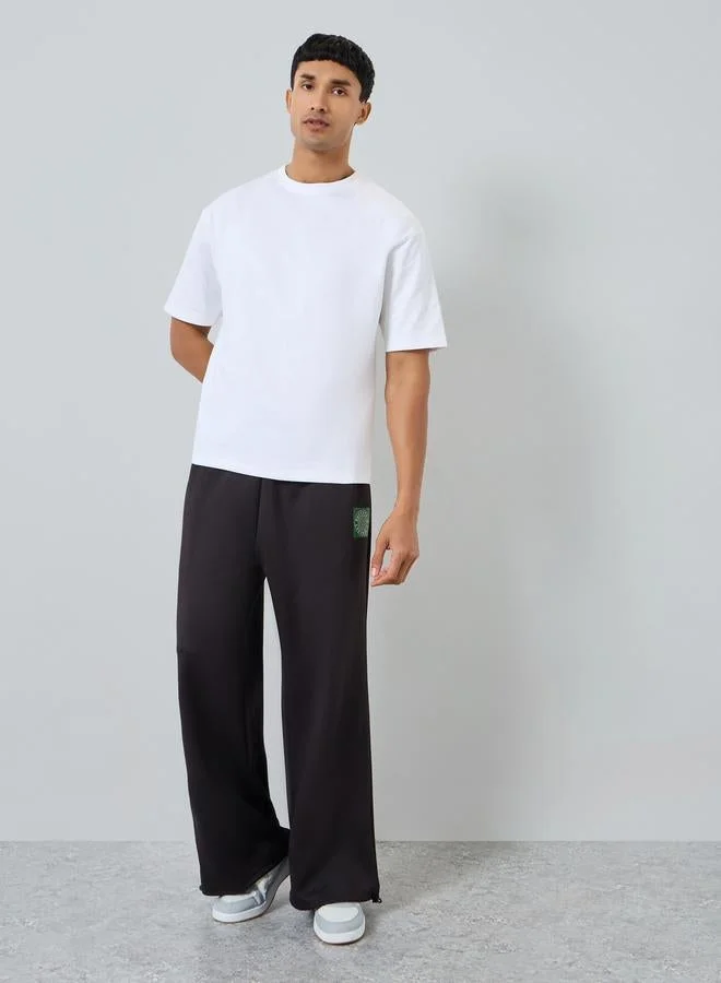Styli Men White Oversized Graphic Print T-Shirt