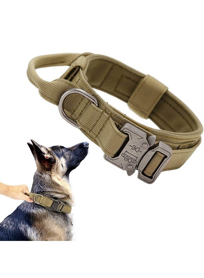 Qpets طوق كلب Qpets قابل للتعديل من النايلون مع مقبض حزام طوق تدريب الكلاب مع مشبك معدني للإفراج السريع للكلاب الصغيرة والمتوسطة والكبيرة (L، 17''-20.5''/43-52 سم)، متعدد الألوان - Image 1