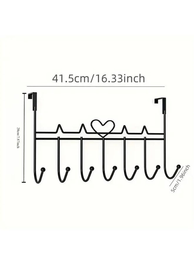 خطاف الرف الأسود فوق الباب - Image 5