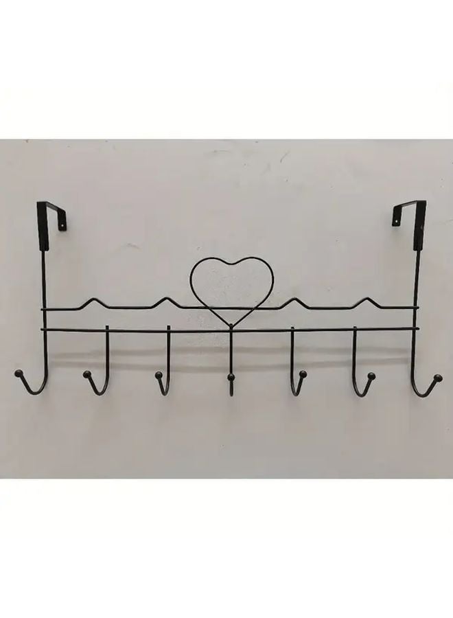 خطاف الرف الأسود فوق الباب - Image 1