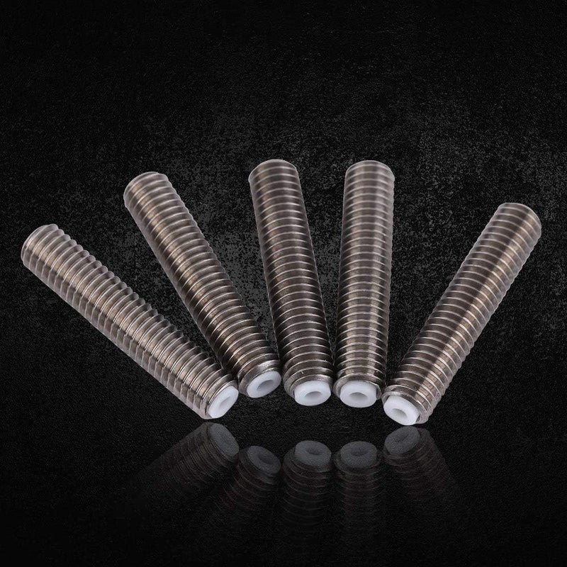 klarako Stainless Steel Nozzle Throat, M6 x 30mm 5Pcs 1.75mm Throat Tube Accessory 3D Printer Extruder Hot End - Image 3