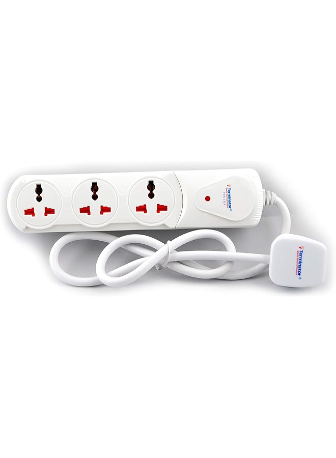 Terminator مأخذ طاقة عالمي ثلاثي الاتجاهات تيرميناتور بطول 2 متر