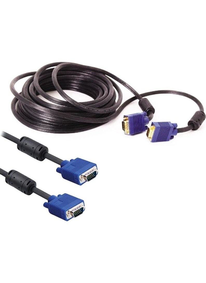 Powermaster VGA Cable 15 Pin Male/Male 10 Meters *Hytech Ht-Vga10 