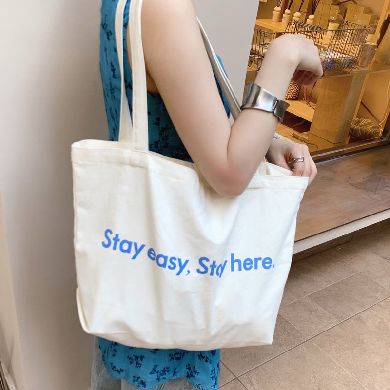 Korean-style Dopamine Color-block Letter Print Canvas Bag Women's Casual Large Capacity Shoulder Bag Summer Tote Bag - Image 4