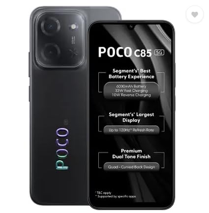 Poco C85 5G Power Black 4GB RAM 128GB ROM - Image 1