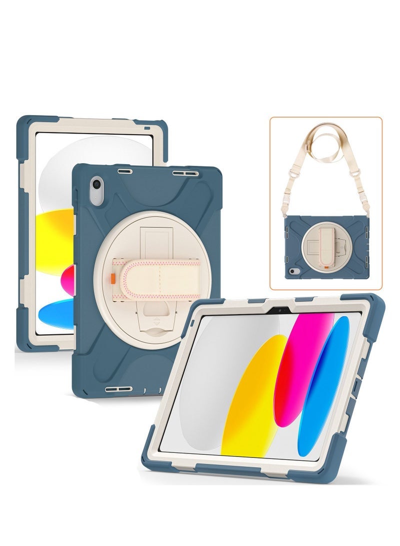 general Case for iPad 10th Generation 10.9inch 2022, Protective Rugged Kids Case with Pencil Holder, Shoulder Strap, Hand Strap, Kickstand, for Apple iPad 10th Gen-Cornflower blue - Image 1