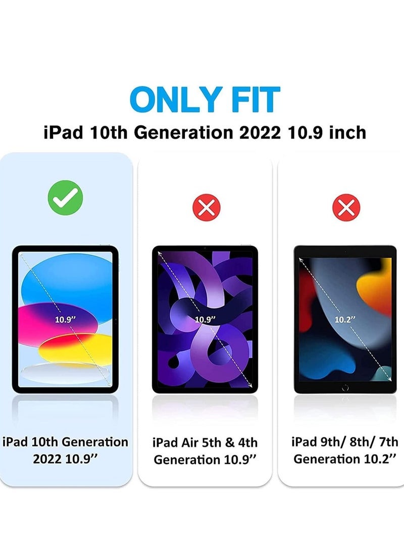 general Case for iPad 10th Generation 10.9inch 2022, Protective Rugged Kids Case with Pencil Holder, Shoulder Strap, Hand Strap, Kickstand, for Apple iPad 10th Gen-Cornflower blue - Image 2