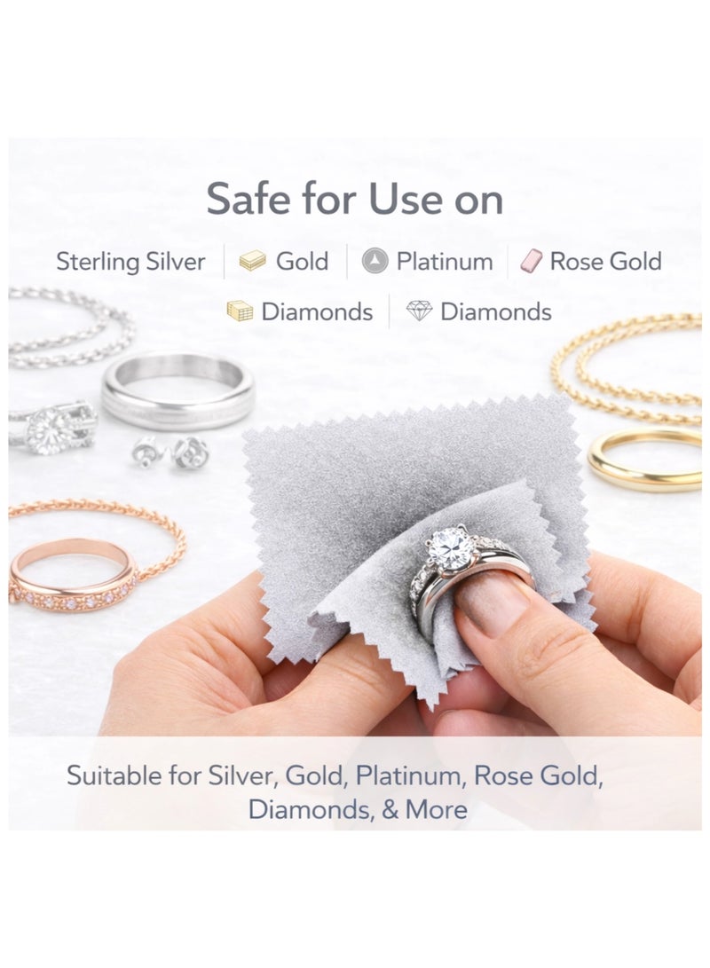 Jewelry cleaning cloth, watch cleaning cloth, anti-oxidation silver polishing cloth, microfiber double-sided velvet microfiber polishing cloth- 5PCS - Image 4