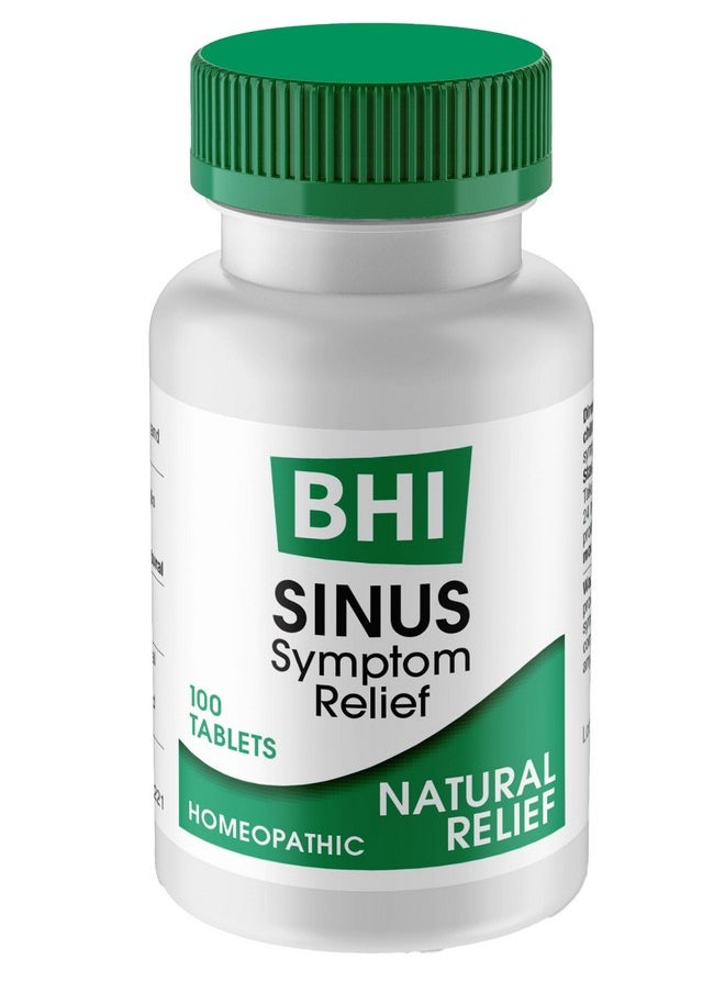 MediNatura - Bhi Sinus Natural Congestion Relief 7 Targeted Homeopathic Active Ingredients Help Relieve Nasal Cold Symptoms, Pain, Pressure & Headache Extra Strength Support For Women & Men - 100 Tablets - Image 1
