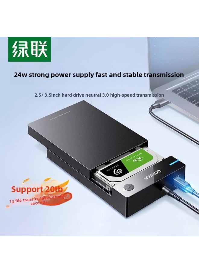 UGREEN Green Union External Hard Disk Box 3.5/2.5 Inch USB3.0 Universal Desktop Laptop Solid State SSD For Notebook Computer-Color:70501-Aluminum USB 2.5/3.5 Universal  - Image 2
