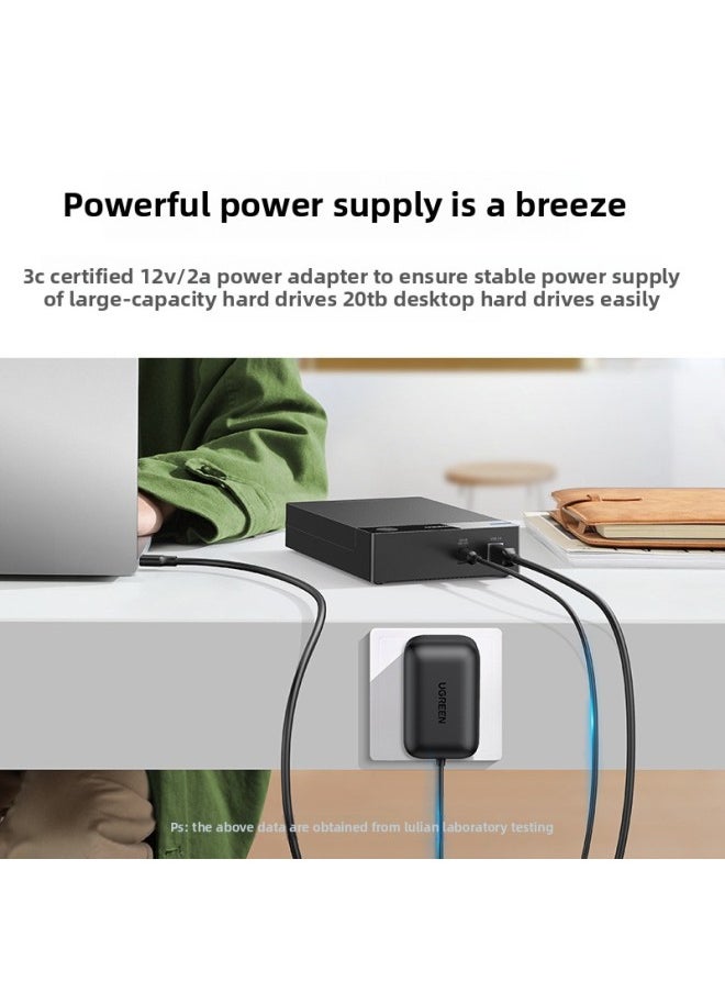 UGREEN Green Union External Hard Disk Box 3.5/2.5 Inch USB3.0 Universal Desktop Laptop Solid State SSD For Notebook Computer-Color:70501-Aluminum USB 2.5/3.5 Universal  - Image 4