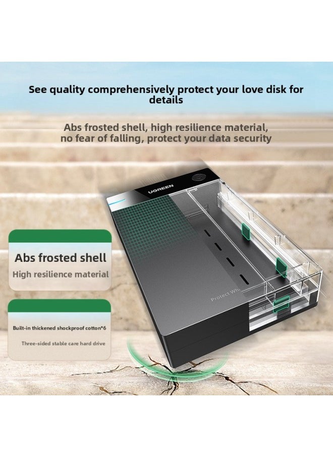 UGREEN Green Union External Hard Disk Box 3.5/2.5 Inch USB3.0 Universal Desktop Laptop Solid State SSD For Notebook Computer-Color:70501-Aluminum USB 2.5/3.5 Universal  - Image 5
