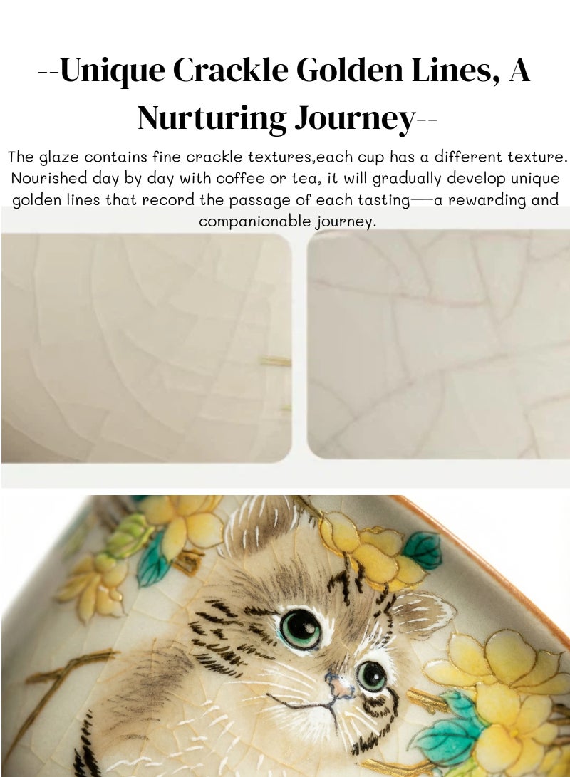 Aura Select Gift Espresso Cups Coffee Cups Mugs Cute  Cat Tea Cup  55ml With Gift Box - Image 4