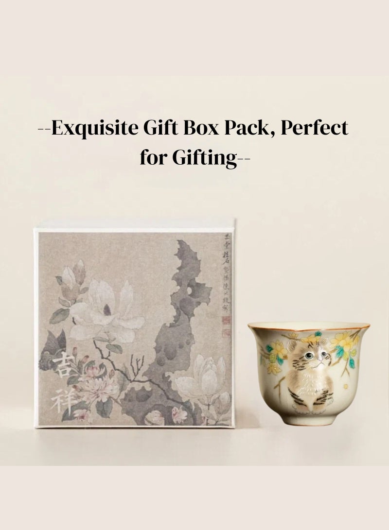 Aura Select Gift Espresso Cups Coffee Cups Mugs Cute  Cat Tea Cup  55ml With Gift Box - Image 1