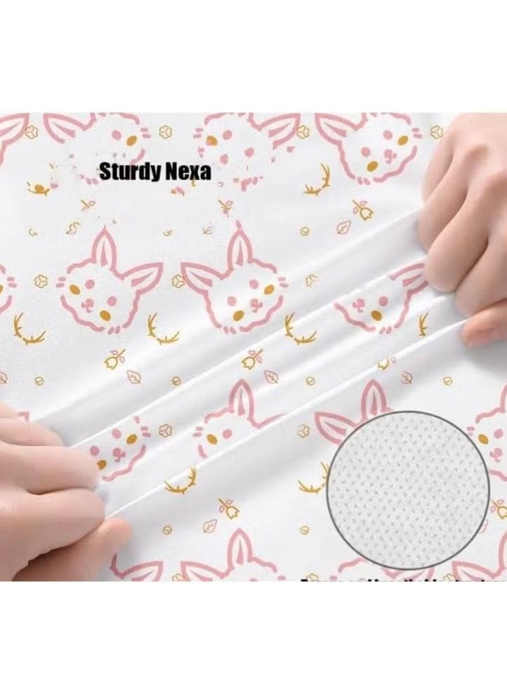 Generic valueable 1 Disposable travel bed sheets, 3 pieces, white, lightweight and practical for hotels, hospitals, Umrah and Hajj trips, disposable, with pillowcase. - Image 2