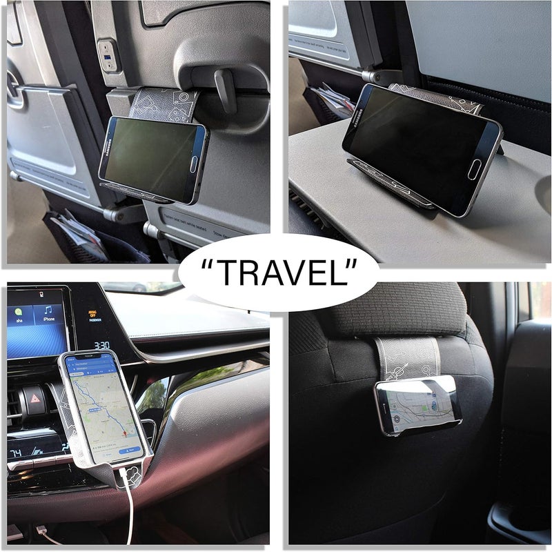 AIRGLO Airplane Travel Essentials for Flying Flex Flap Cell Phone Holder & Flexible Tablet Stand for Desk, Bed, Treadmill, Home & in-Flight Airplane Travel Accessories - Travel Must Haves Cool Gadgets - Image 3