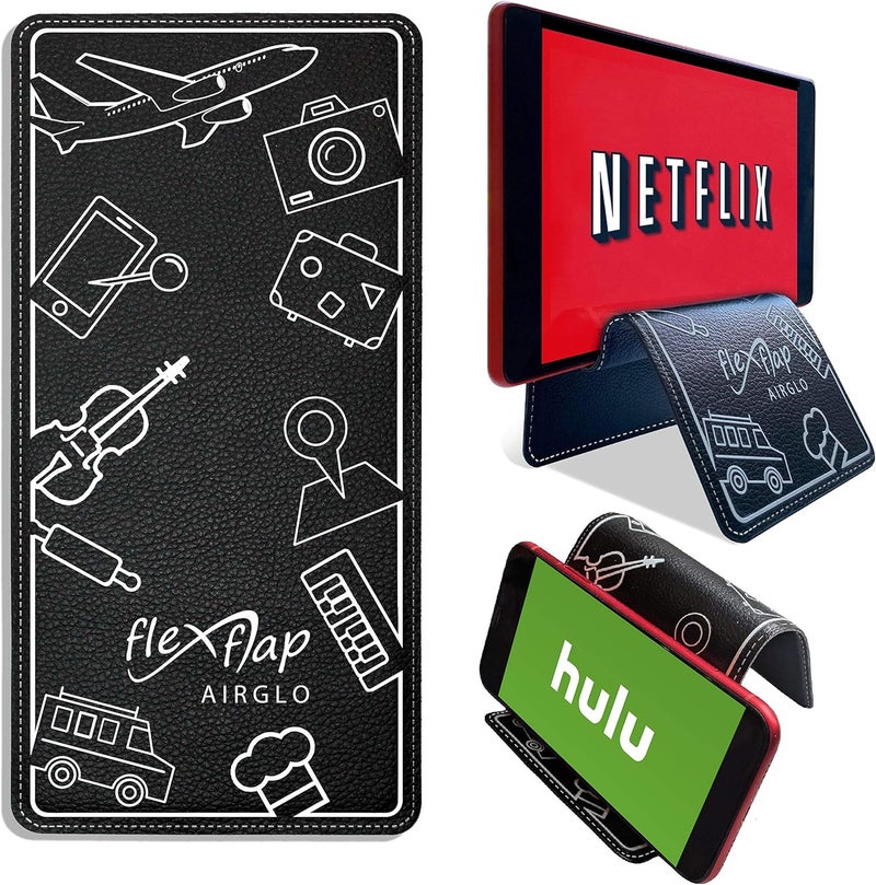 AIRGLO Airplane Travel Essentials for Flying Flex Flap Cell Phone Holder & Flexible Tablet Stand for Desk, Bed, Treadmill, Home & in-Flight Airplane Travel Accessories - Travel Must Haves Cool Gadgets - Image 1
