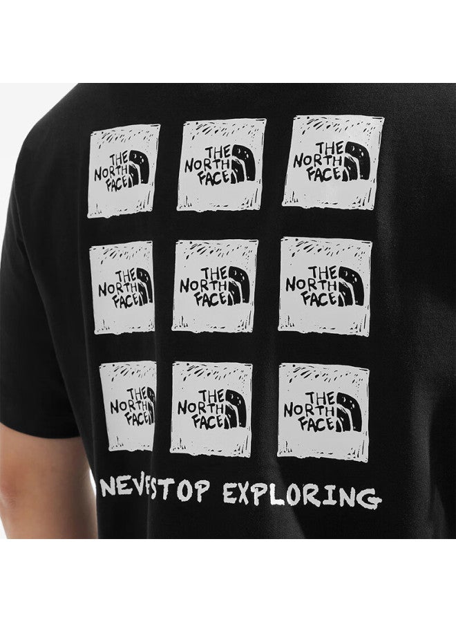 The North Face Short Sleeve T-Shirt For Couples Outdoor Comfortable And Breathable 8Ey8 Black/Jk3 Xxl