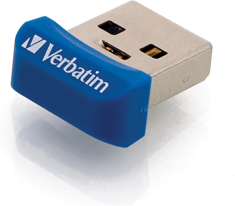 VERBATIM 64GB Store 'n' Stay Nano USB 3.2 Gen 1 Flash Drive Snag-free Low Profile Thumb Drive - Blue - Image 1