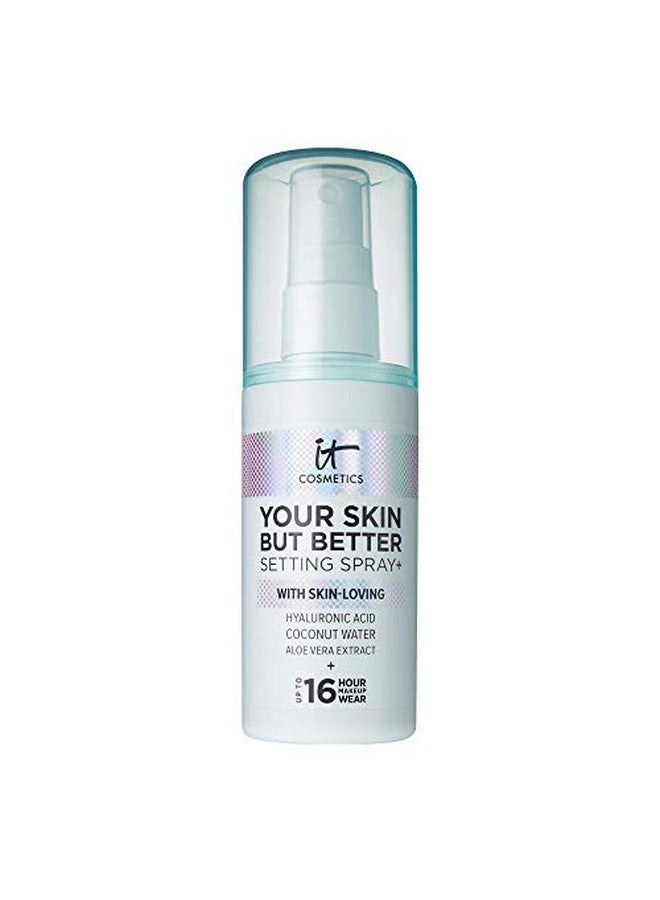 IT COSMETICS Your Skin But Better Setting Spray+ Protects Makeup Controls Shine Provides Hydration 16 Hour Hold With Hyaluronic Acid Coconut Water & Aloe Vera 3.4 Fl Oz  - Image 1