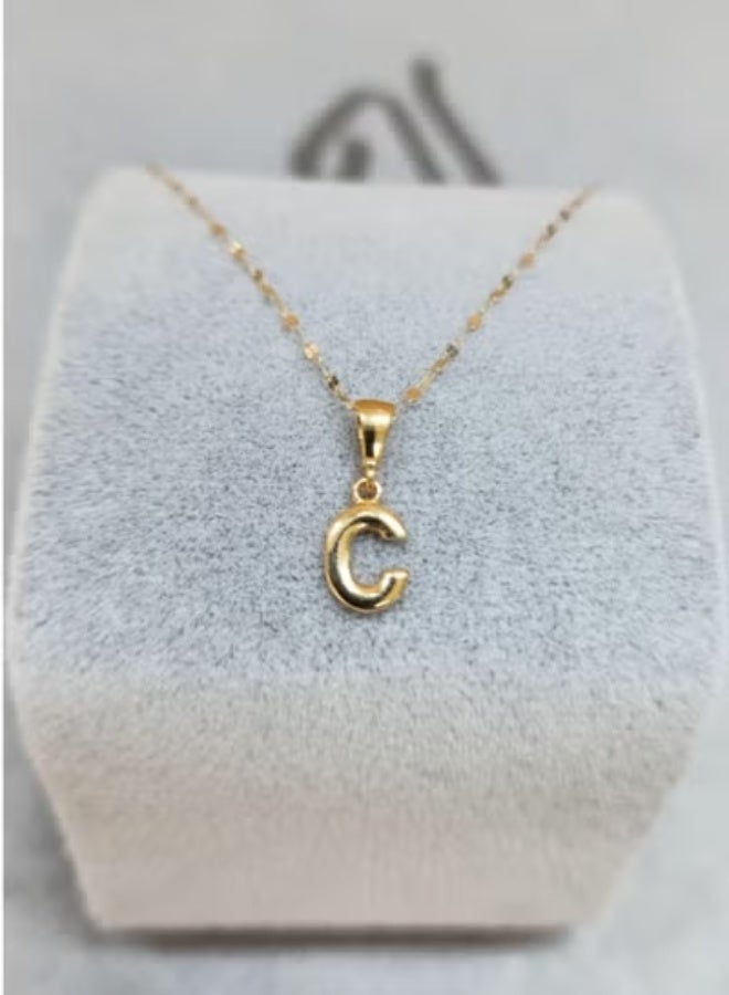 Ruby Art Gold 18K Real Gold C Letter Pendant for Women – Premium Shine & Elegant Design - 0.49 Gram - Image 3