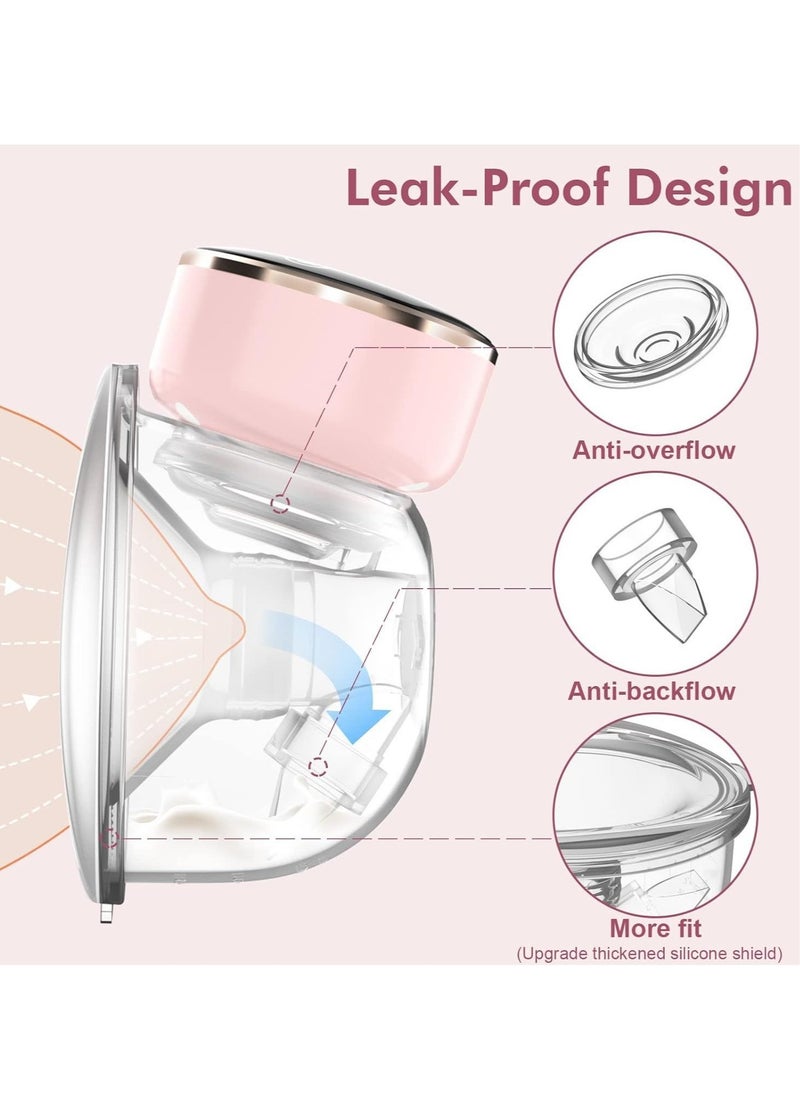 Generic - Breast Pump Hands Free of Longer Battery Life & LED Display, Portable Electric Breast Pump with 3 Modes & 9 Levels & Low Noise, 24 mm / 17mm & 19mm & 21mm Inserts - Image 1