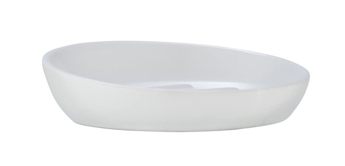 SOAP DISH CERAMIC WHITE 11 5 X 3 X 11 5 CM