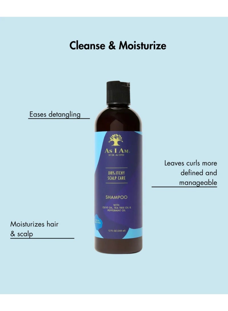 آز أي آم شامبو للعناية بفروة الرأس الجافة والحكة مع زيت الزيتون وشجرة الشاي - 12 أونصة - Image 2