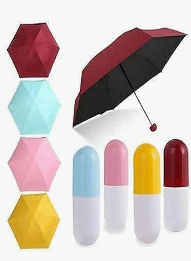 Brelixa Ultra Light & Small Mini Umbrella with Cute Capsule Case 5-Fold Compact Pocket Umbrella for Kids Lightweight for Girls, Boys, School & Outdoor Use - Image 3