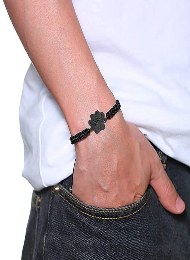 RIPFEVURN Cremation Jewelry Urn Bracelet for Ashes for Women Men Cat Dog Paw Print Keepsake Memorial Rope Bracelet(You were my favorite hello and my hardest goodbye) - Image 4