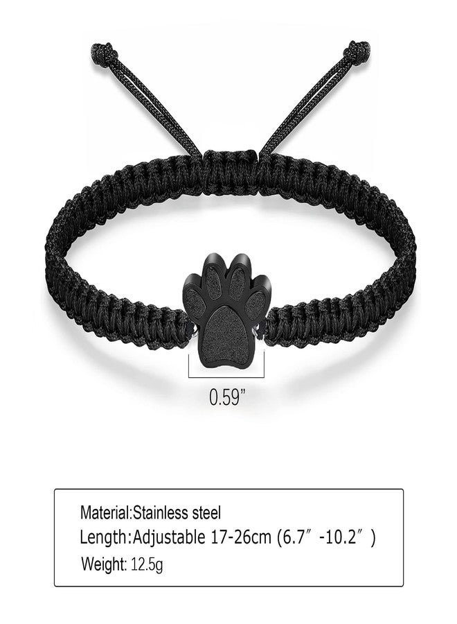 RIPFEVURN Cremation Jewelry Urn Bracelet for Ashes for Women Men Cat Dog Paw Print Keepsake Memorial Rope Bracelet(You were my favorite hello and my hardest goodbye) - Image 3