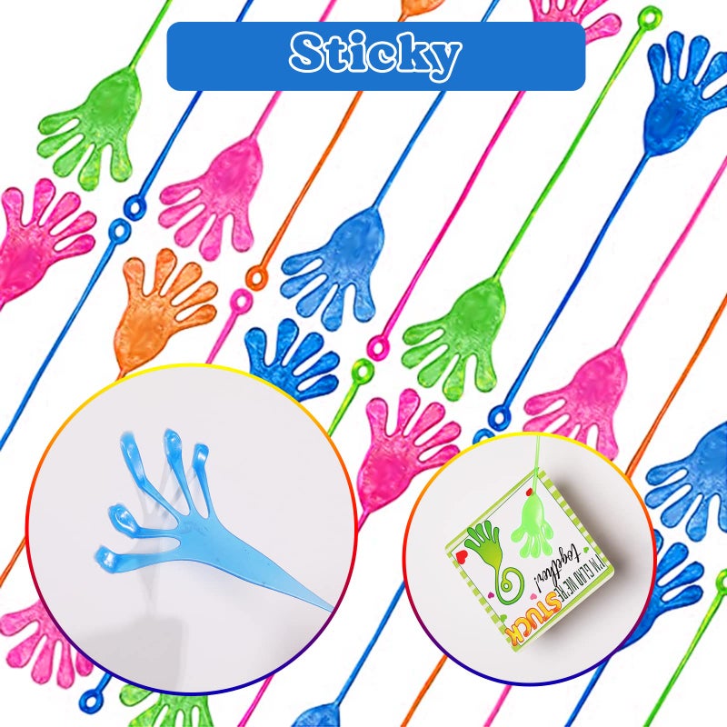gisgfim 36 Packs Valentines Day Card with Sticky Slap Hands, Slappy Hands Sticky Funny Slap Hands Valentine Classroom Exchange Gifts Cards for Kids Student Stretchy Fingers for Valentine's Party Favor - Image 2