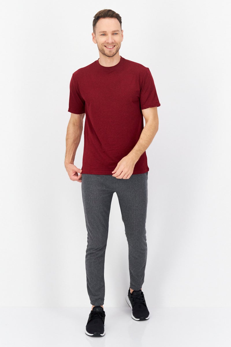 Tahari Sports Men 2 Pack Sportswear Fit Short Sleeves Training T-shirt, Maroon - Image 2