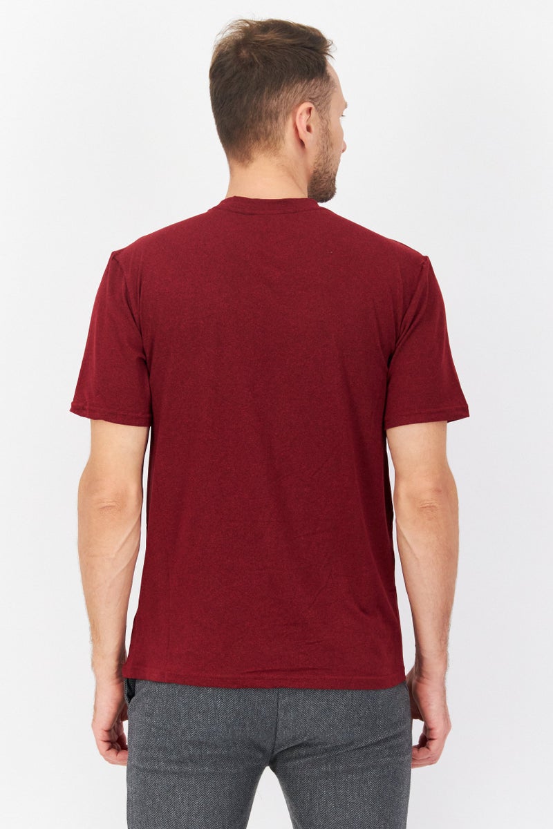 Tahari Sports Men 2 Pack Sportswear Fit Short Sleeves Training T-shirt, Maroon - Image 2