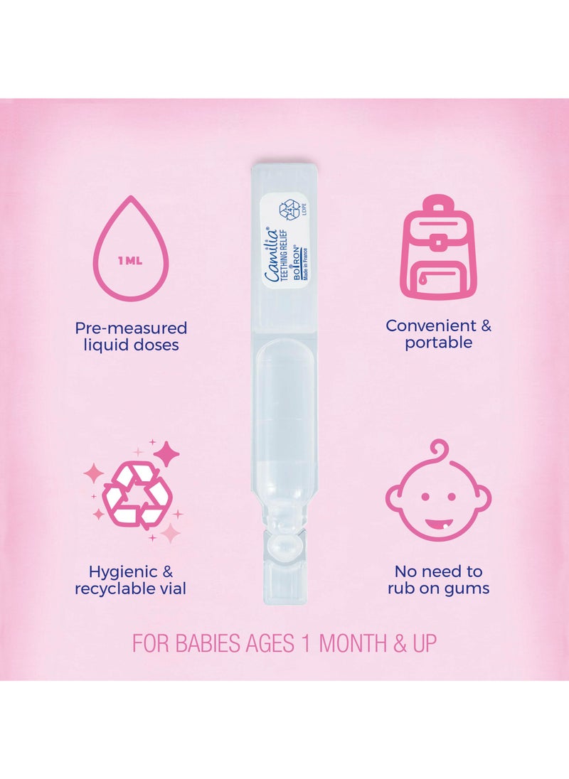 Boiron Teething Relief, 1 Months & Up, 15 Pre-Measured Liquid Doses, .034 fl oz (1 ml) Each  - Image 5