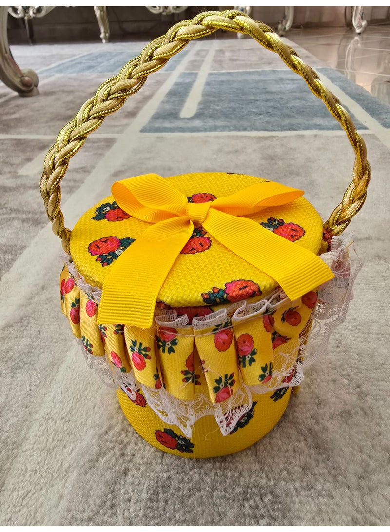 علبة حقّ الليلة التراثية الأنيقة – اللون الأصفر - Image 2