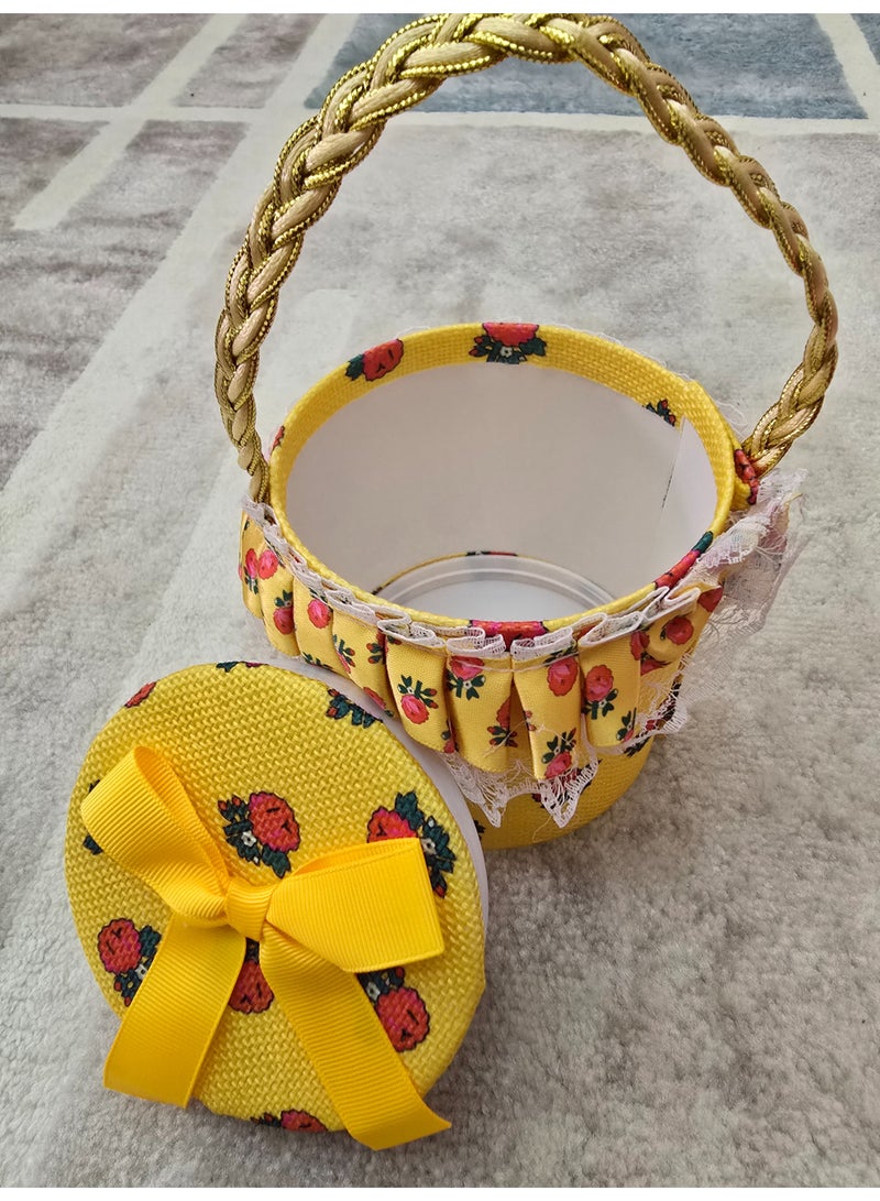 علبة حقّ الليلة التراثية الأنيقة – اللون الأصفر - Image 5