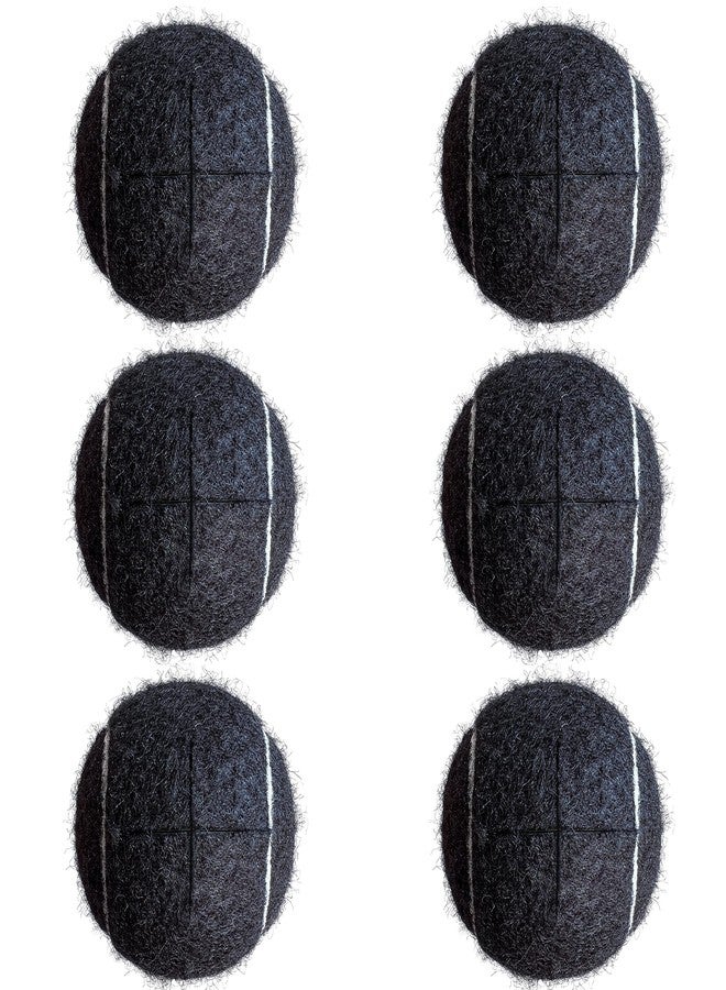 HPWFHPLF 6 PCS Precut Walker Tennis Balls, Glide Balls for Chairs Desks Furniture Legs and Floor Protection (Black) - Image 1