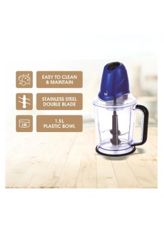 ICONA ICONA Electric Food Chopper – 1.5L Mini Grinder with Meat Chopper Function  - Image 2