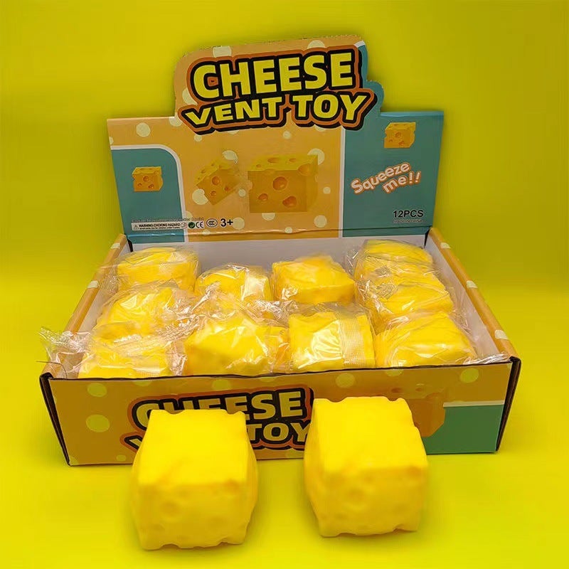 Mini Cheese Squishy Toy - Super Soft Slow Rebound Stress Relief Hand Squeeze