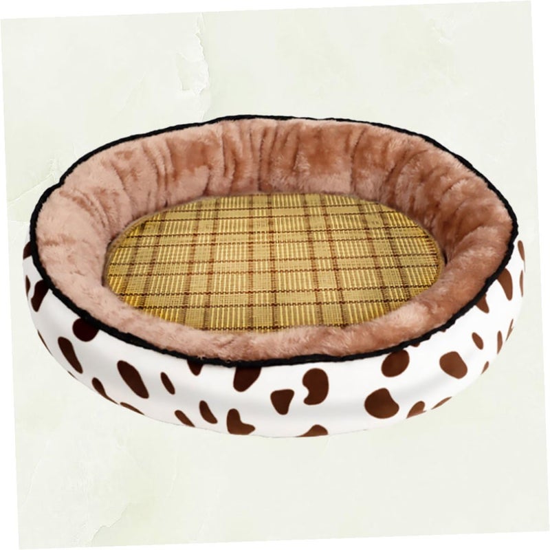 Cow Pattern Pet Bed Mat Removable Cushion Summer Sleeping Mat 40x30cm for Dogs Cats - Image 5