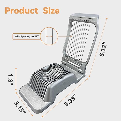 Ortarco Egg Slicer for Hard Boiled Eggs Heavy Duty Fruit Egg Cutter with Stainless Steel Wire - Image 3