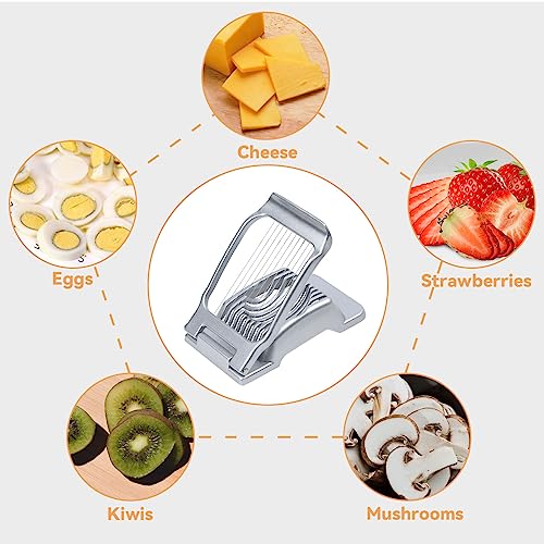 Ortarco Egg Slicer for Hard Boiled Eggs Heavy Duty Fruit Egg Cutter with Stainless Steel Wire - Image 2