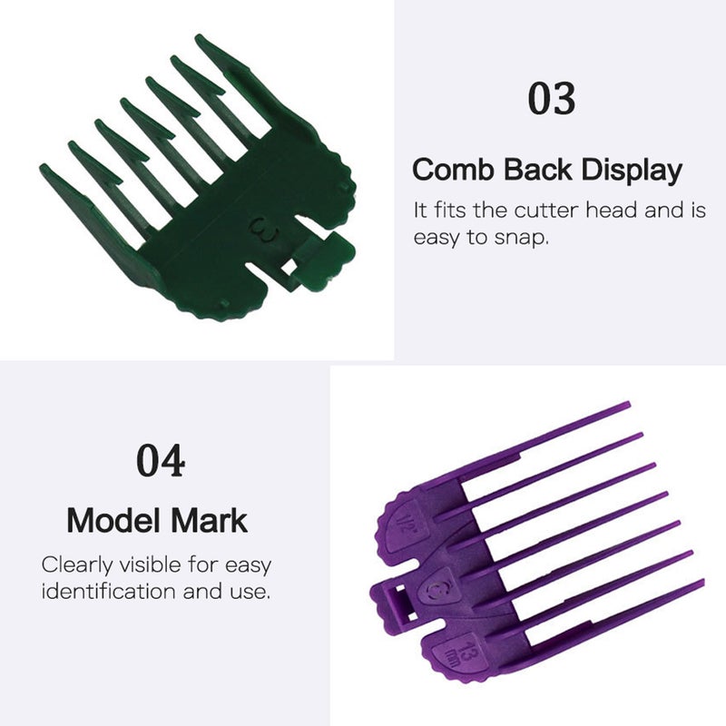 8Pcs/Set Universal Limit Comb for Hair Trimmer Haircut Guide Attachment Barber Haircutter Replacement Accessory - Image 4