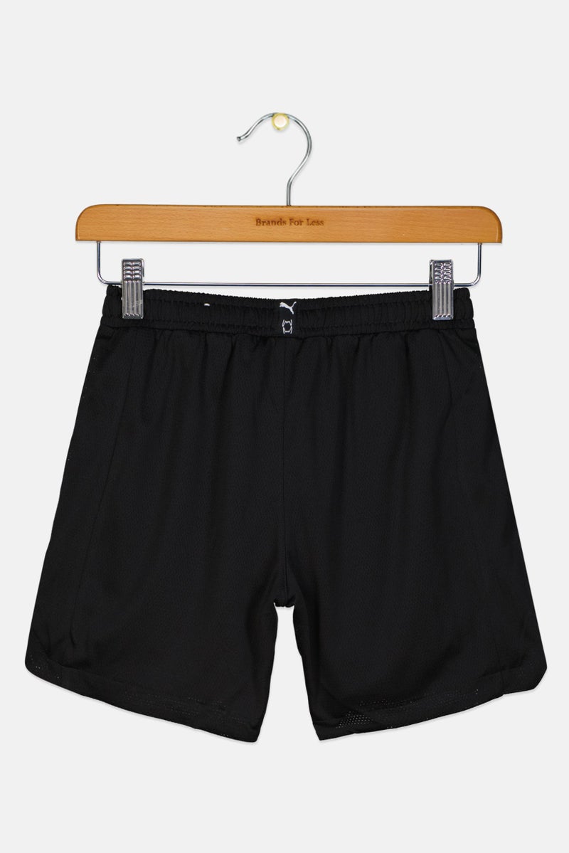 PUMA Kids Boy Relaxed Fit Basketball Shorts, Black - Image 2