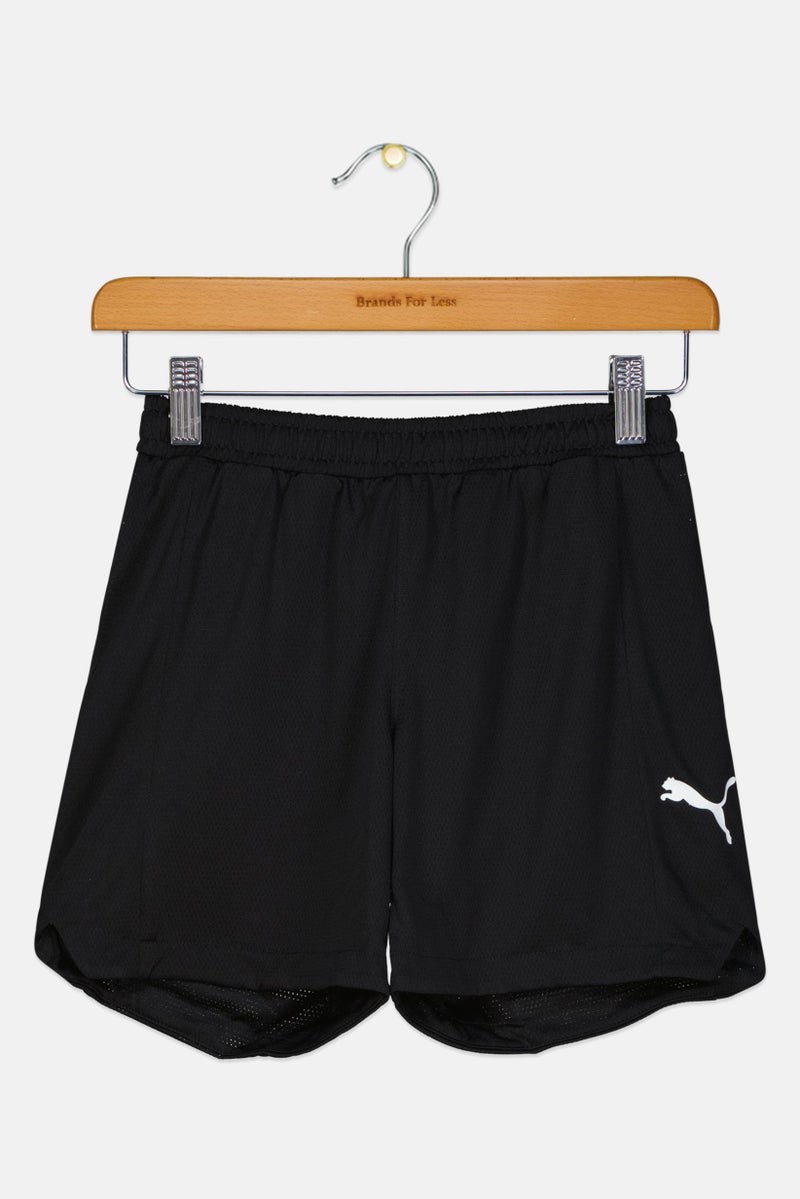 PUMA Kids Boy Relaxed Fit Basketball Shorts, Black - Image 1