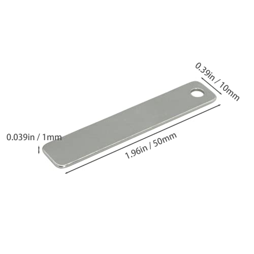 StayMax Metal Engraving Blanks Stamping Blanks Stainless Steel Rectangle Blank Tags 25 PCS - Image 2